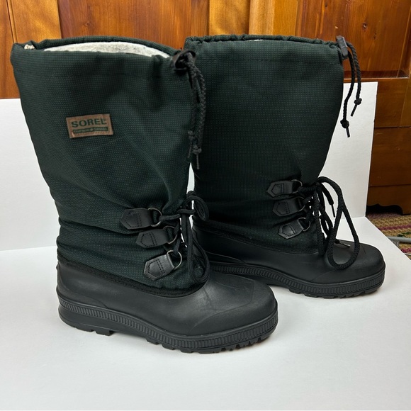 Sorel Kaufman Canada Snowcap Tall Green Waterproof Insulated Women’s SZ 10 Boots - Picture 16 of 16